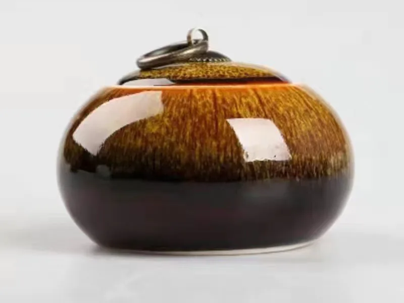 Glazed Ceramic Urn for Small Pet