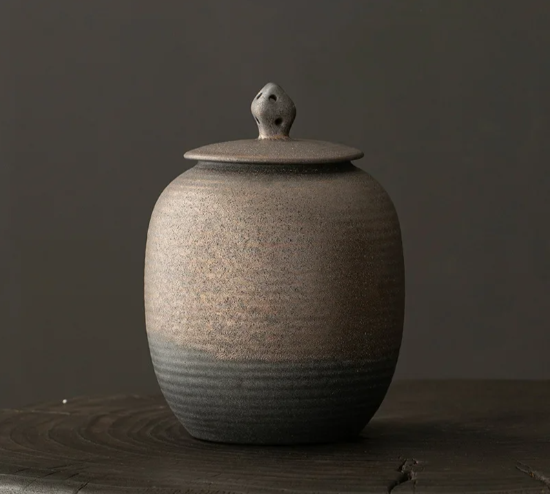Large Ceramic Urn earthy tones