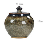 Vibrant color round ceramique urn