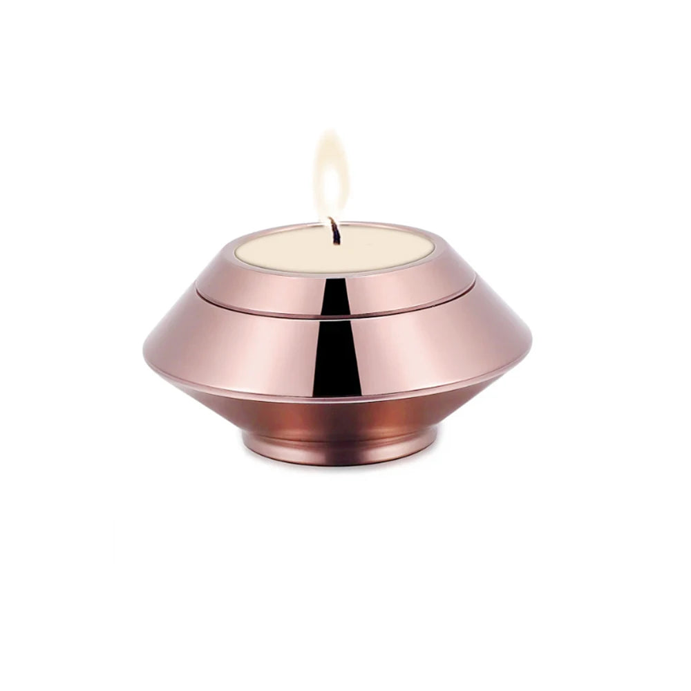 Stainless steel candle and ashes holder