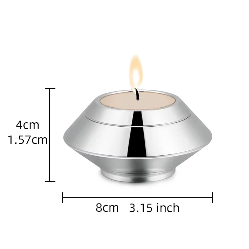 Stainless steel candle and ashes holder