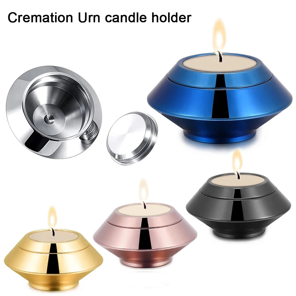 Stainless steel candle and ashes holder