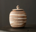 Large Ceramic Urn earthy tones