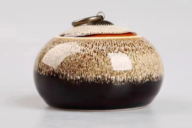 Glazed Ceramic Urn for Small Pet